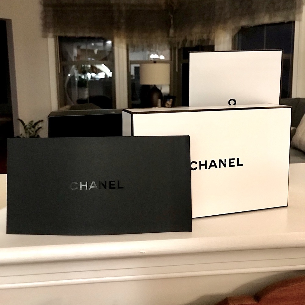 CHANEL Gift Box and Black envelope